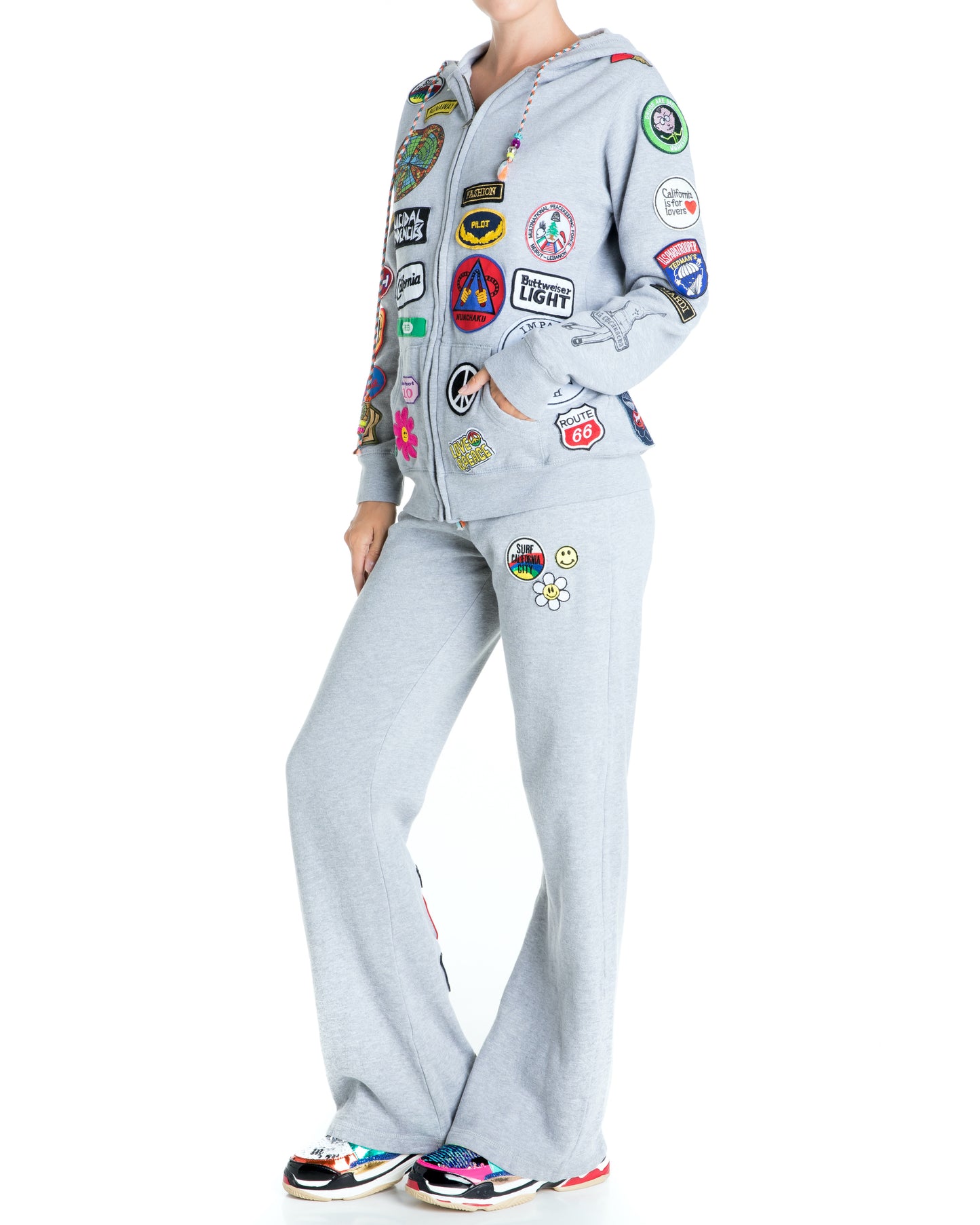 Fab Patch Tracksuit - Heather Gray