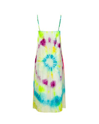 Technicolor Tie Dye Goddess Slip Dress