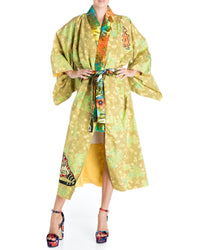 Los Panthera Sequin Kimono - Lime