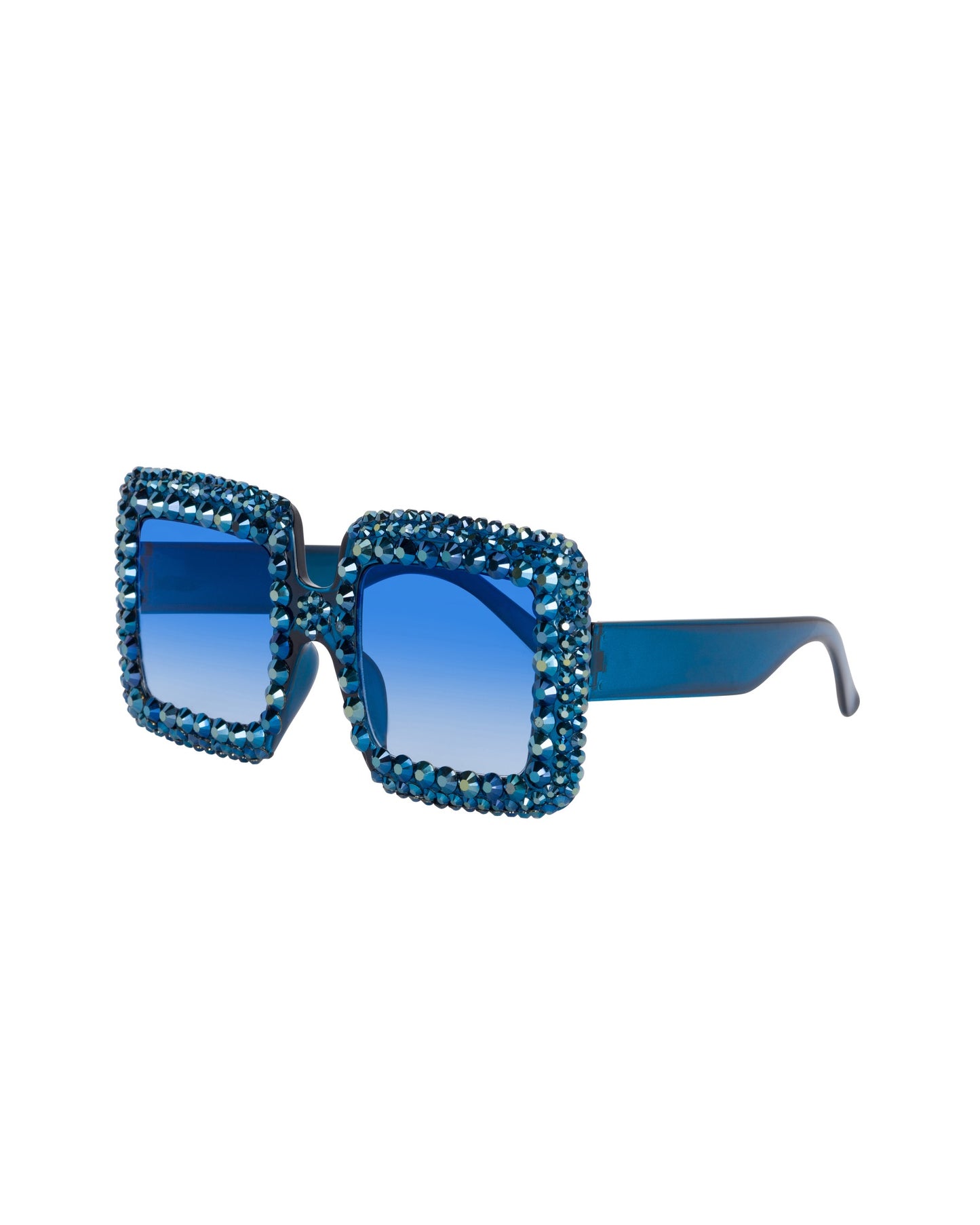 Zenith Rhinestone Funglasses - Royal Blue