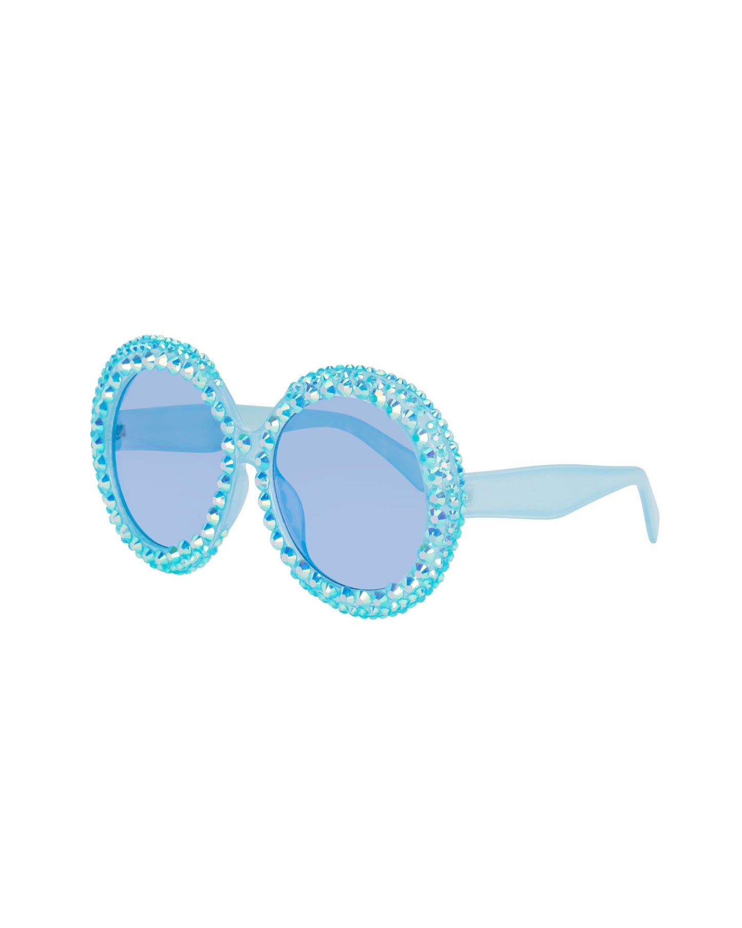 Euphoria Rhinestone Funglasses - Sky Blue