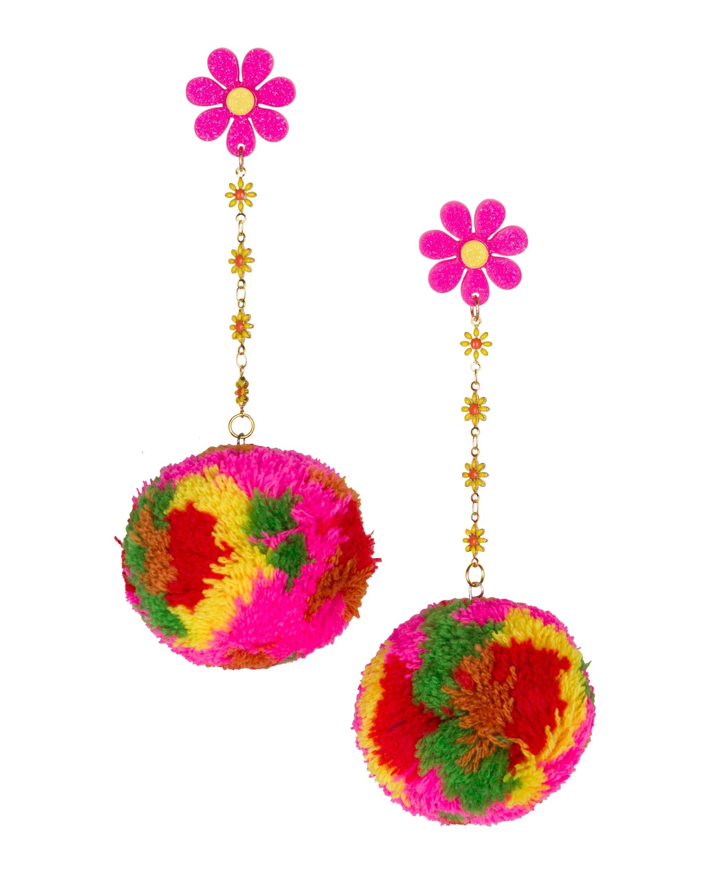 Fabstock Flower Fluff Earrings