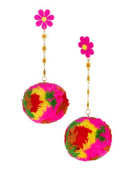 Fabstock Flower Fluff Earrings