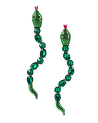 Garden of Eden Snake Rhinestone Earrings