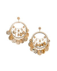 Wanderlust Coin Dangle Earrings - Gold