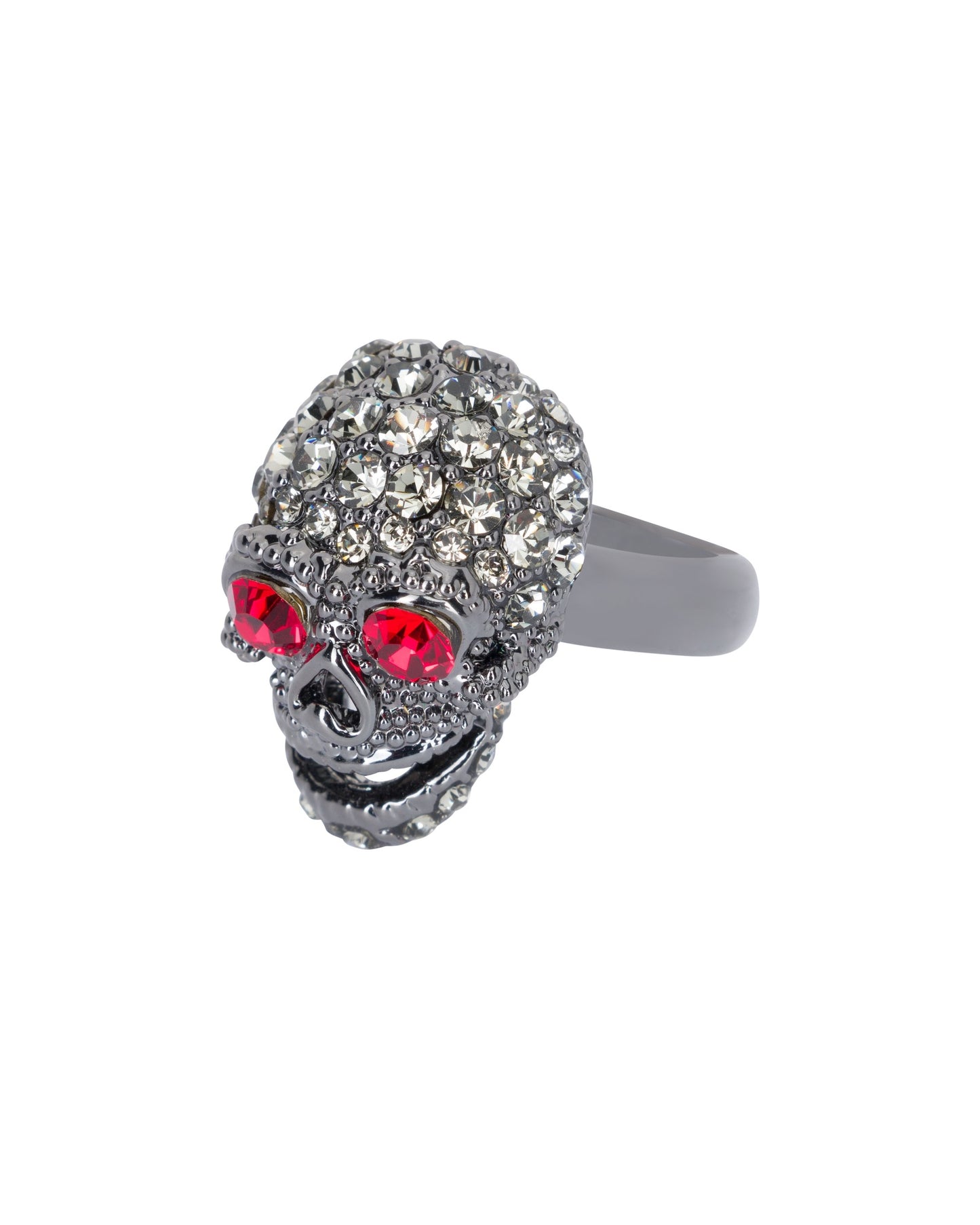 Heady Goddess Skull Rhinestone Ring