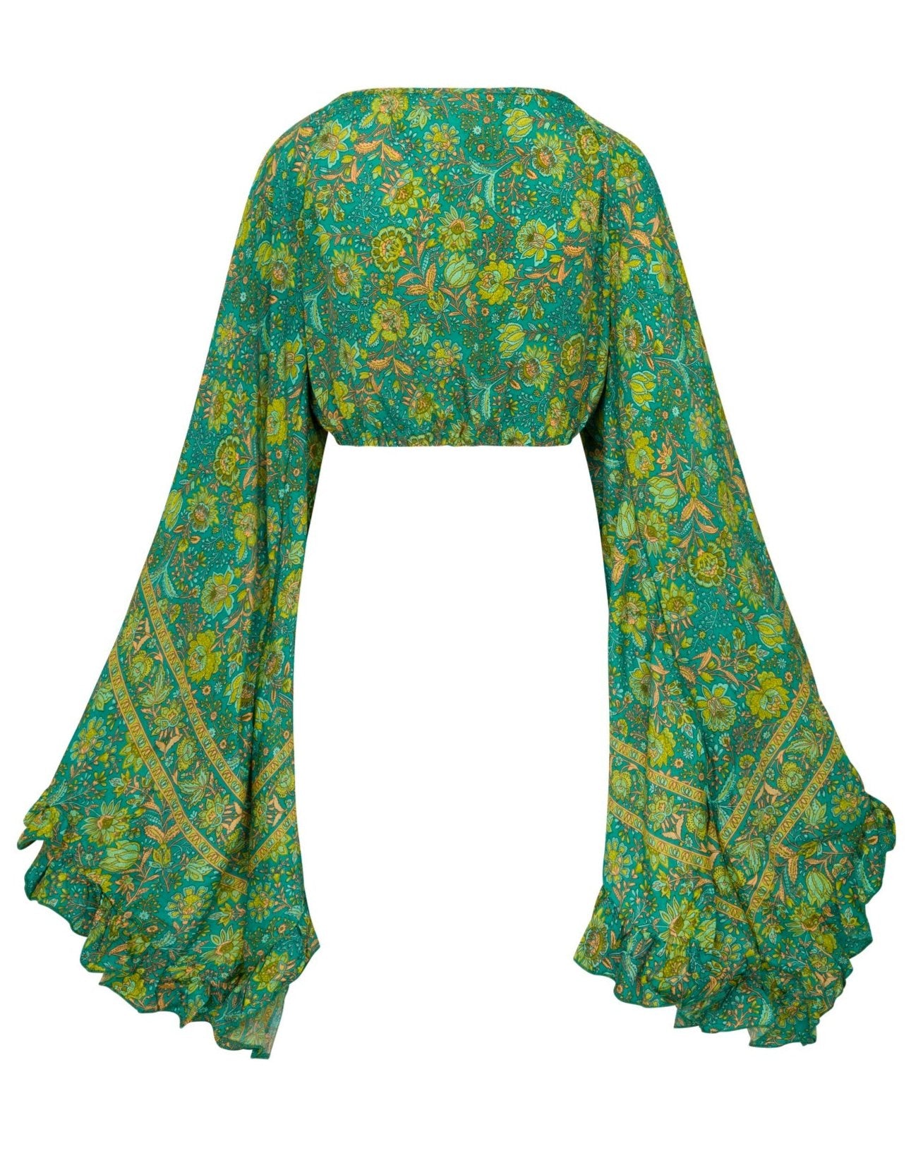 Amber Blossom Cinch Top - Green