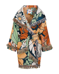 Garden Party Blanket Coat - Vintage Poppy