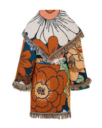 Garden Party Blanket Coat - Vintage Poppy