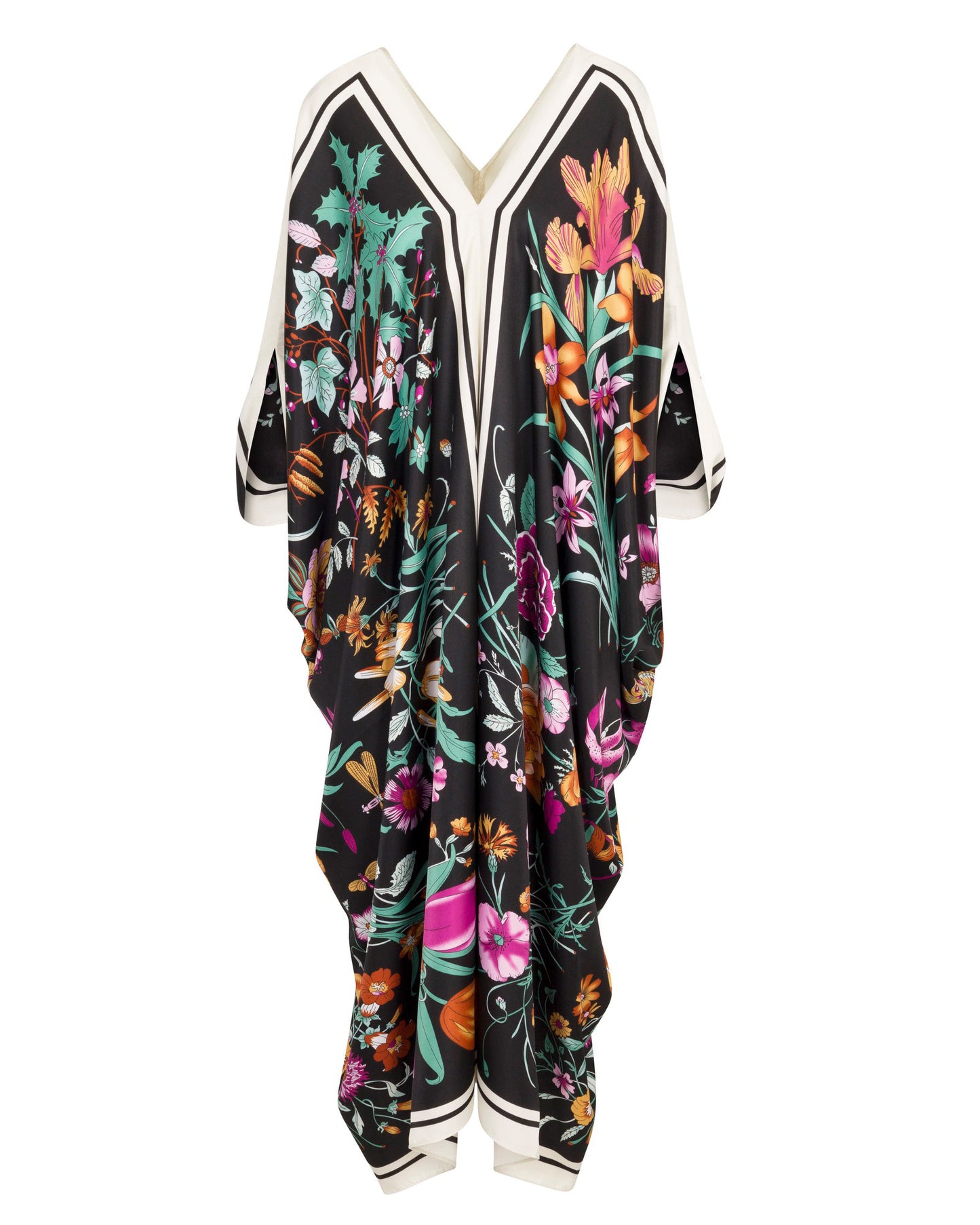 Festival Goddess Scarf Caftan - Black