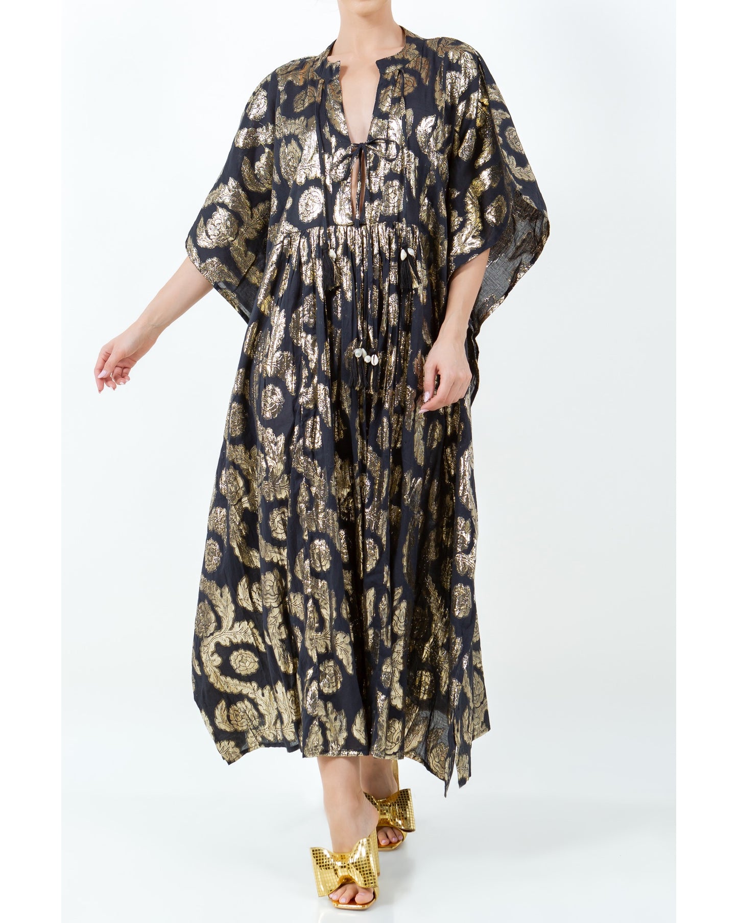 Palm Springs Caftan Maxi Dress - Black