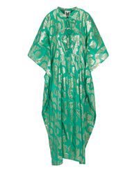 Palm Springs Caftan Maxi Dress - Jade/Gold