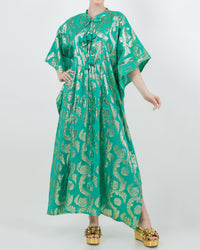 Palm Springs Caftan Maxi Dress - Jade/Gold