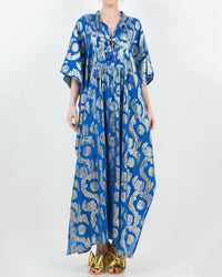 Palm Springs Caftan Maxi Dress - Ocean Blue