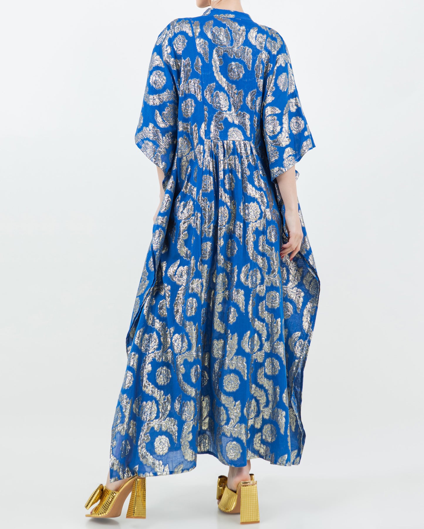 Palm Springs Caftan Maxi Dress - Ocean Blue