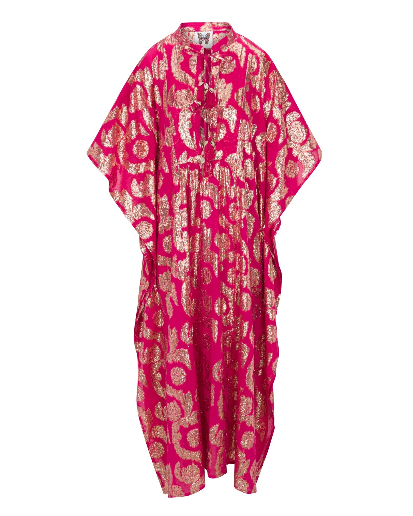 Palm Springs Caftan Maxi Dress - Pomegranate/Gold