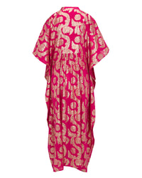 Palm Springs Caftan Maxi Dress - Pomegranate/Gold