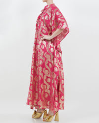 Palm Springs Caftan Maxi Dress - Pomegranate/Gold