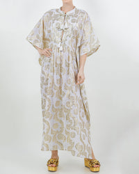 Palm Springs Caftan Maxi Dress - Seashell/Gold