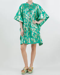 Palm Springs Caftan Tunic Dress - Jade/Gold