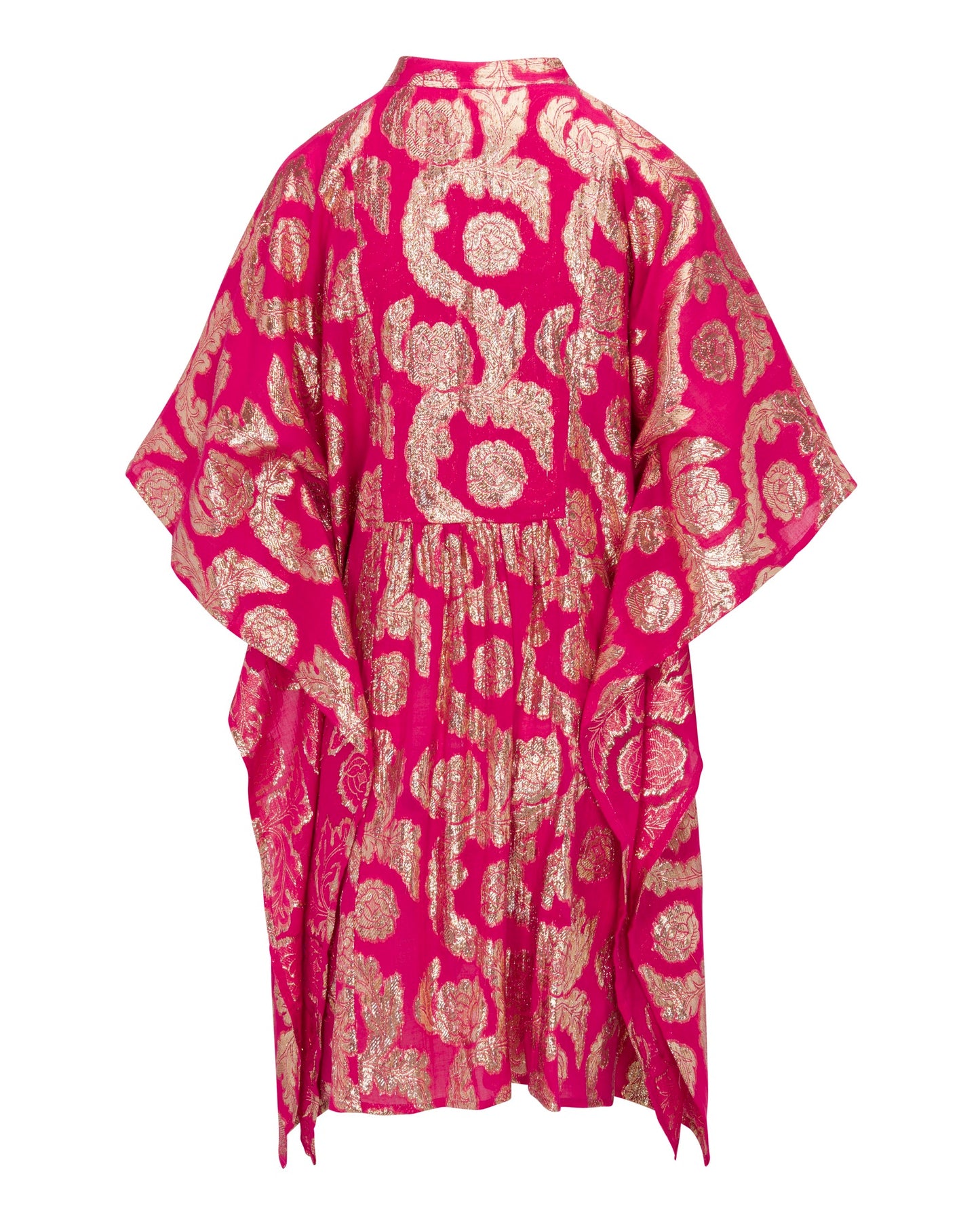 Palm Springs Caftan Tunic Dress - Pomegranate/Gold