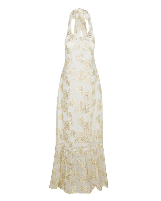 Golden Hour Halter Dress