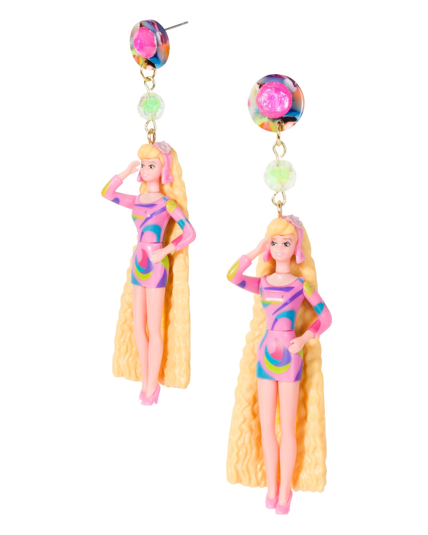 Totally Hair Barbie Earrings