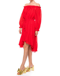 Keiko Midi Dress - Cherry