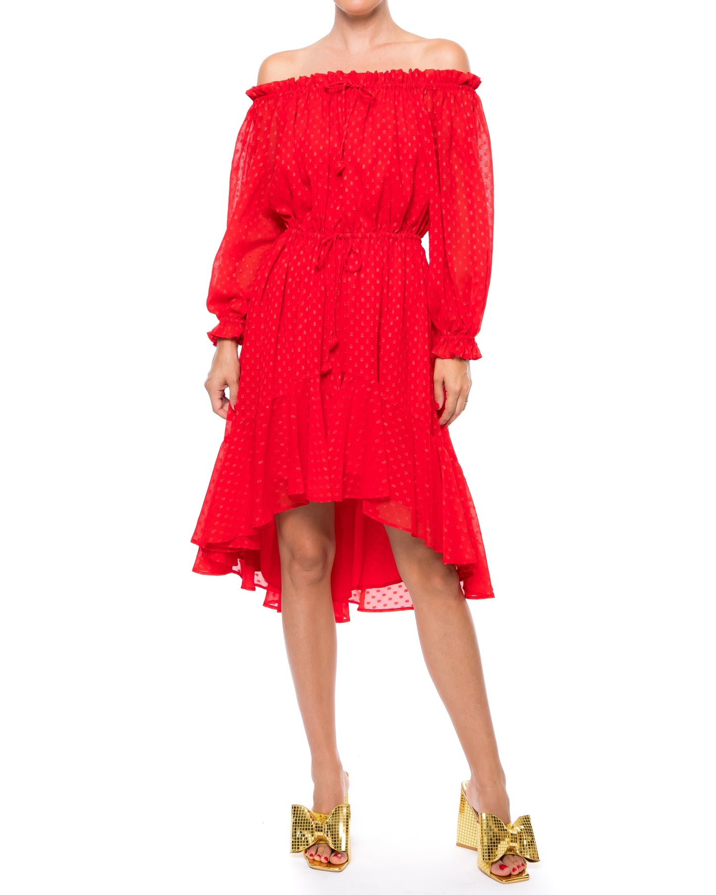 Keiko Midi Dress - Cherry