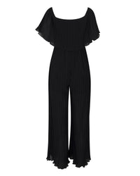 Dancing Queen Pleated Jumpsuit - Black