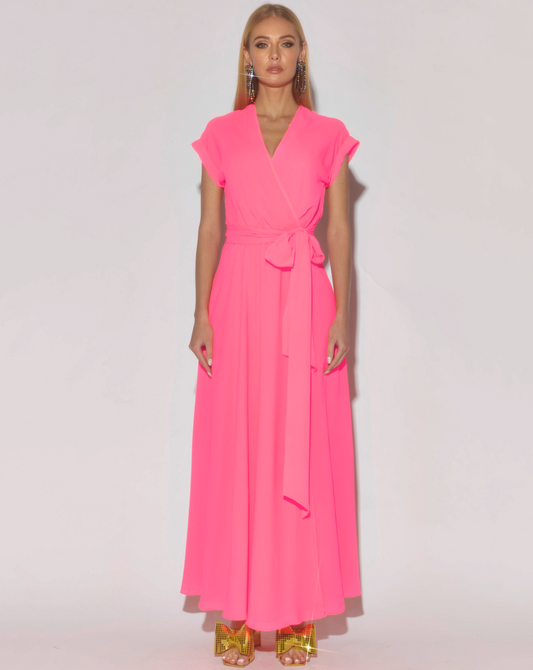 Jasmine Maxi Dress - Neon Pink