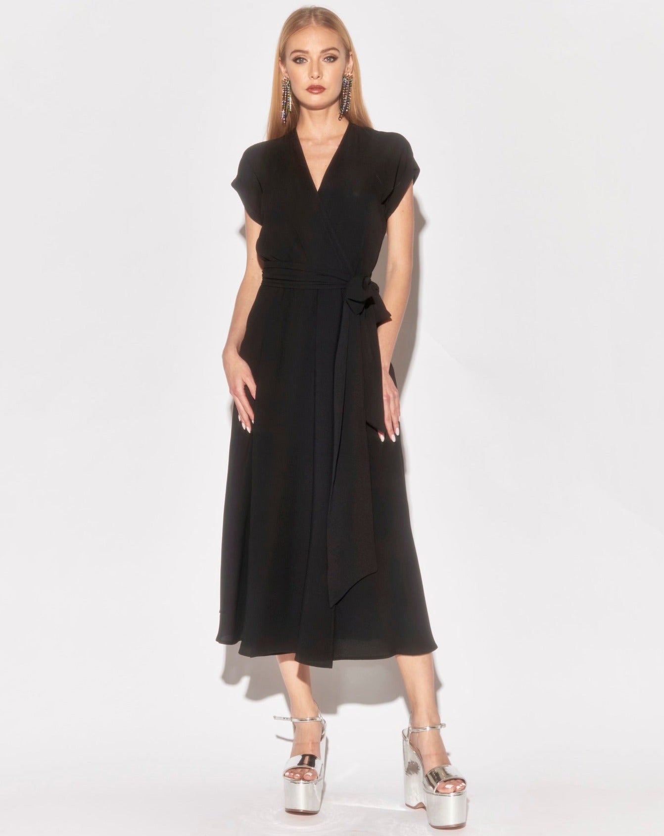 Jasmine Midi Dress - Black