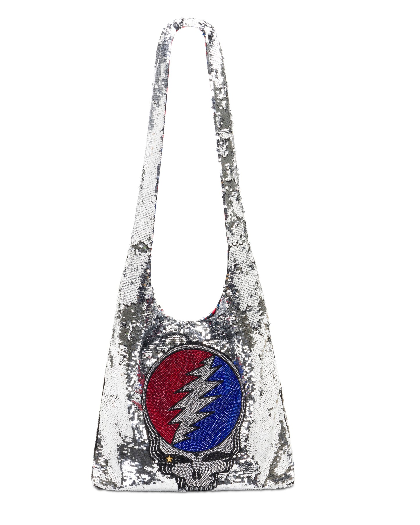 Grateful Dead Stealie Sequin Crossbody Bag