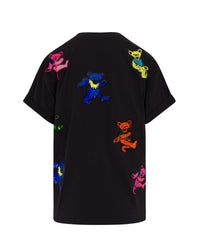 Grateful Dead Dancing Bears Sequin Relaxed T-Shirt - Black