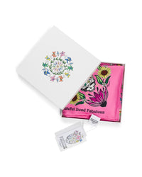 Grateful Dead Floral Silk Scarf - Pink