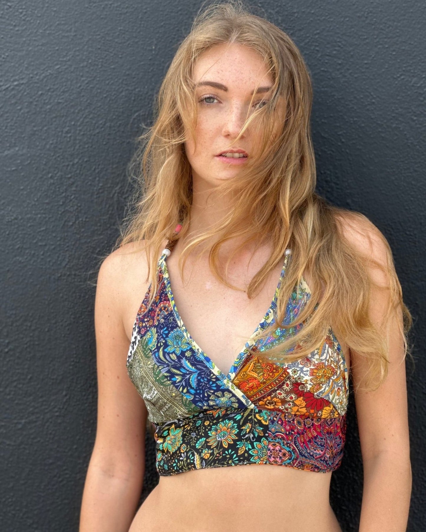 Flower Child Halter Crop Top