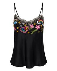 The Peace Love & Happiness Cami - Black
