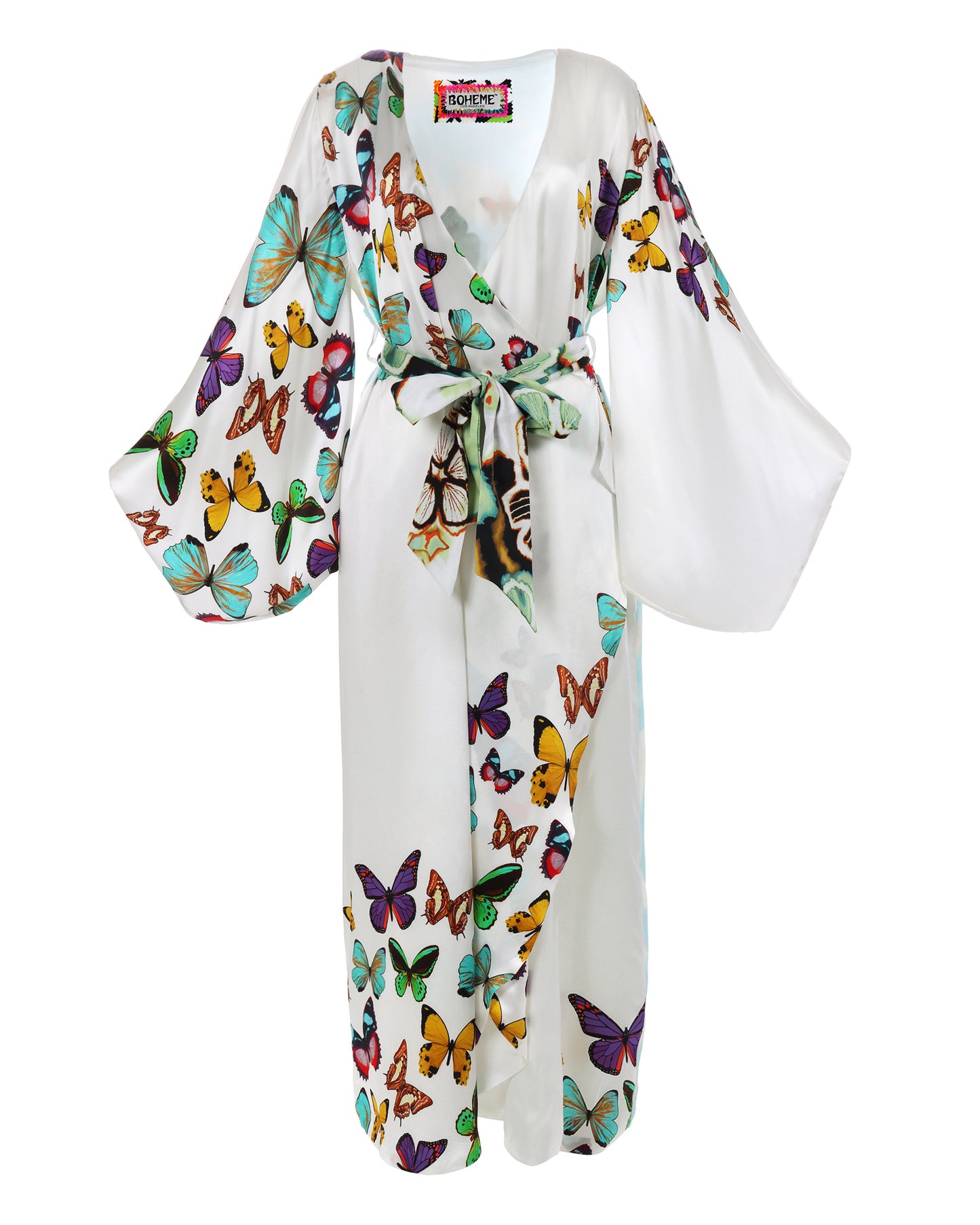 Butterfly Maxi Kimono - White