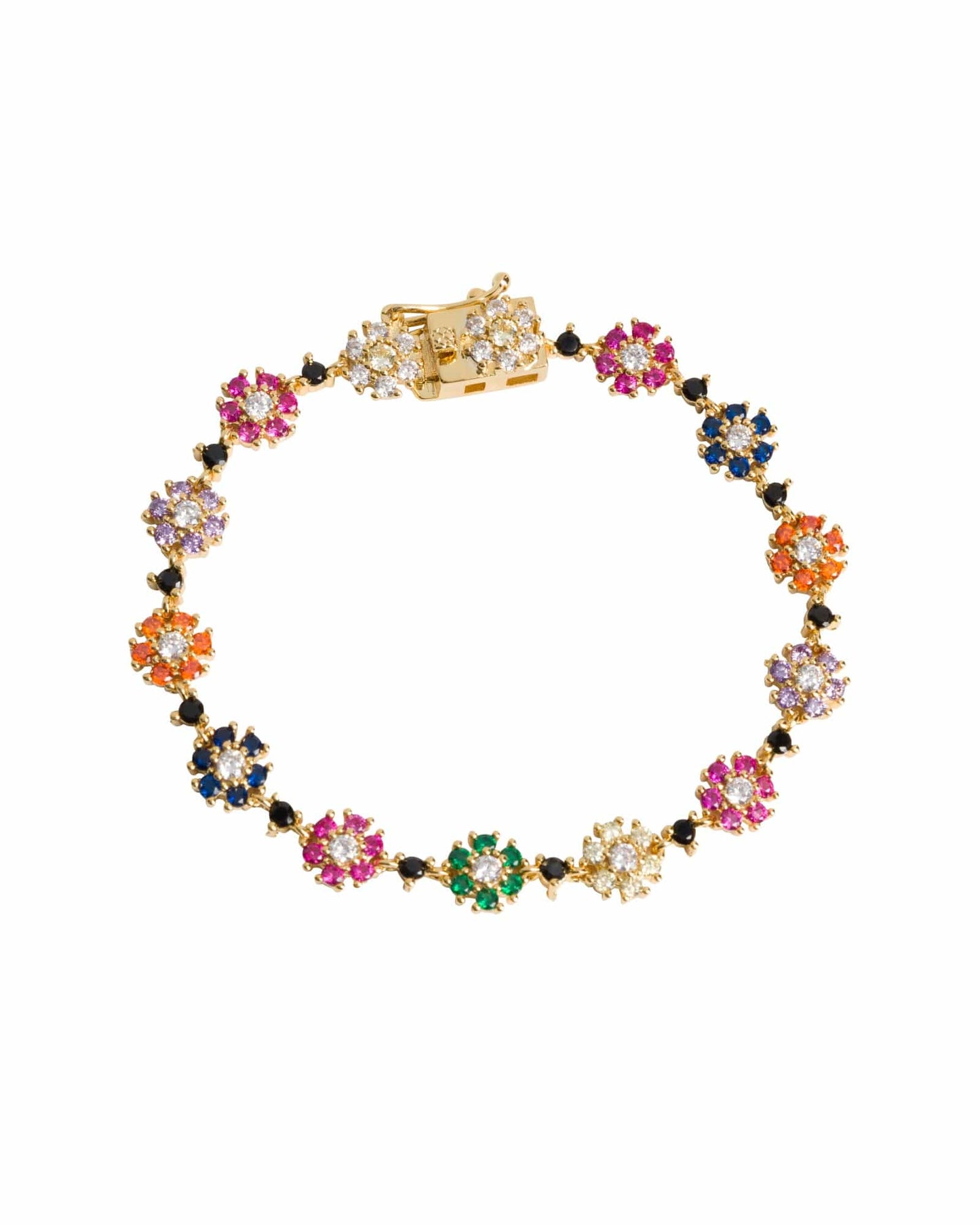 Hetty Flower Rhinestone Bracelet