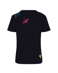 The Jitterbug Embroidered T Shirt - Black