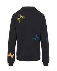 The Jitterbug Embroidered Sweatshirt - Black