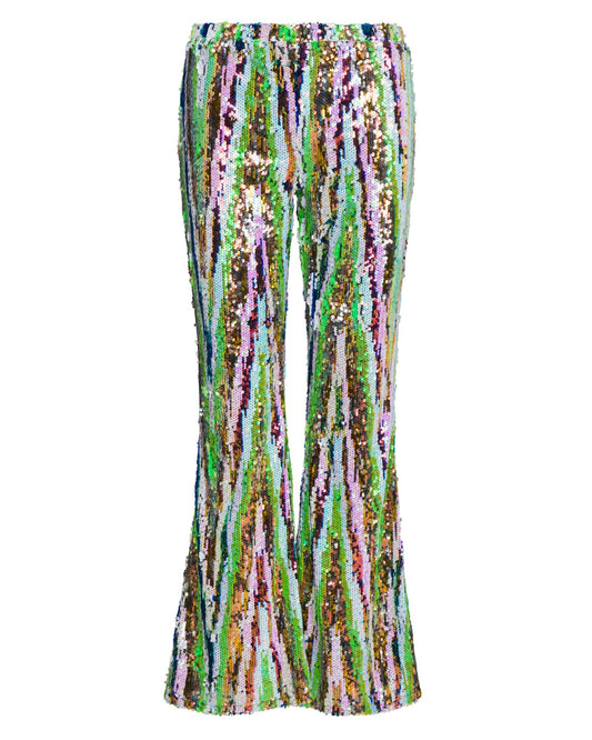 Martini Sequin Pants - Lime Glitter