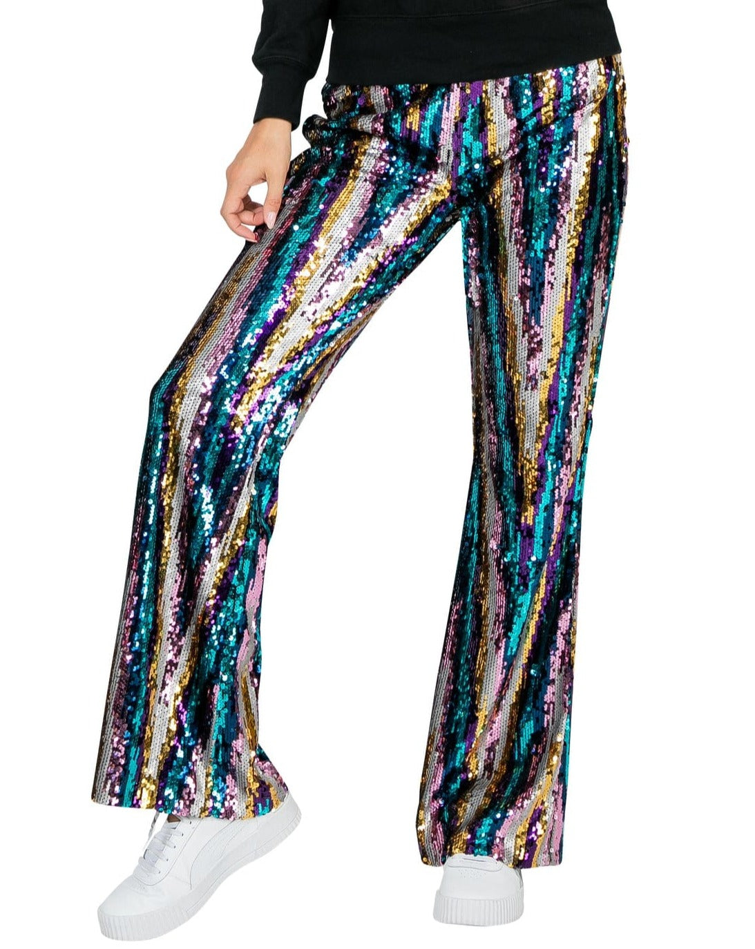 Martini Sequin Pants - Rainbow Glitter