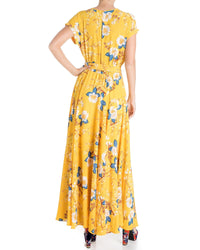 Jasmine Maxi Dress - Gold Lotus