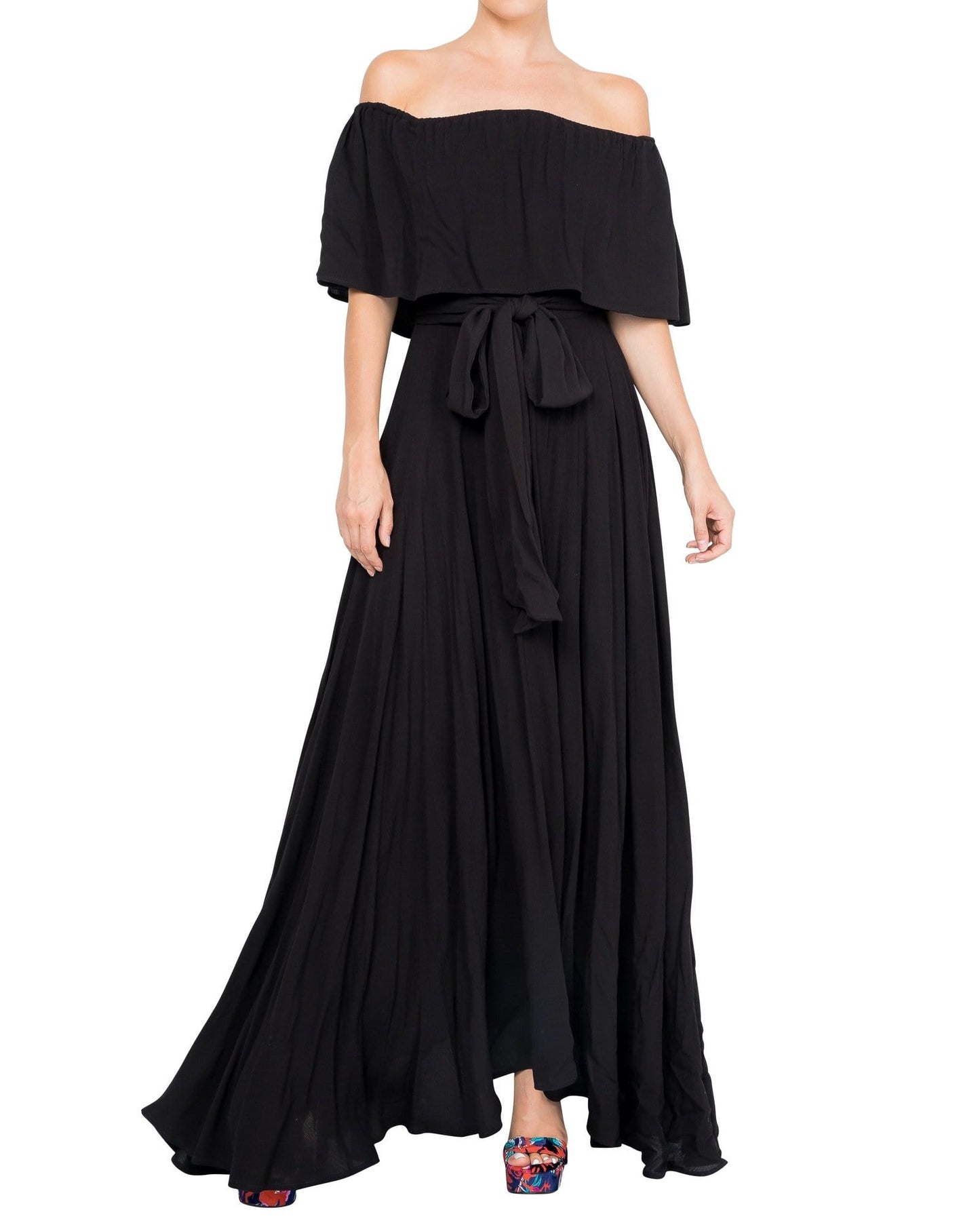 Morning Glory Maxi Dress - Black