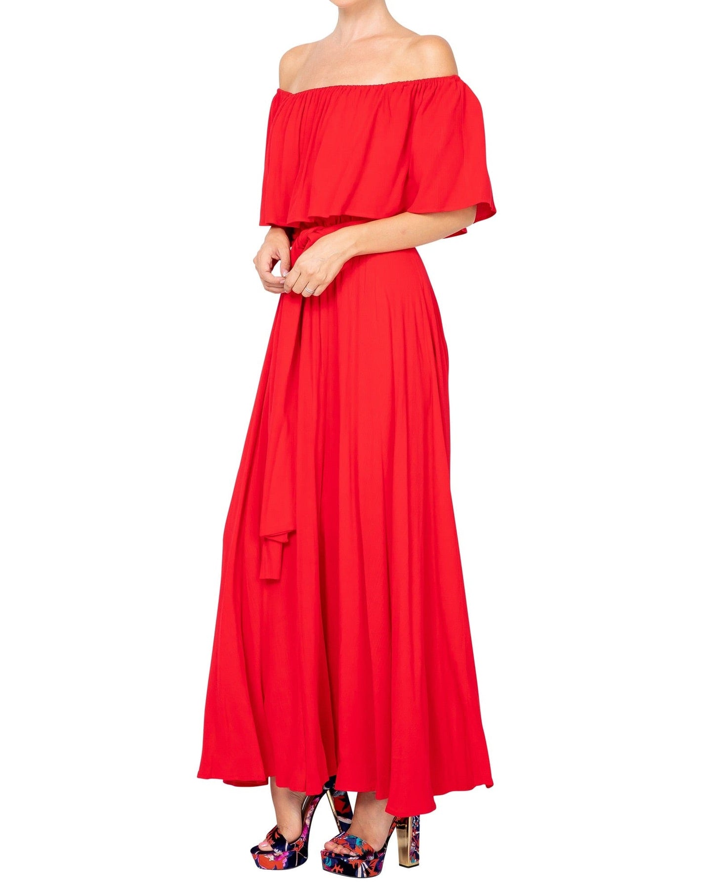 Morning Glory Maxi Dress - Cherry