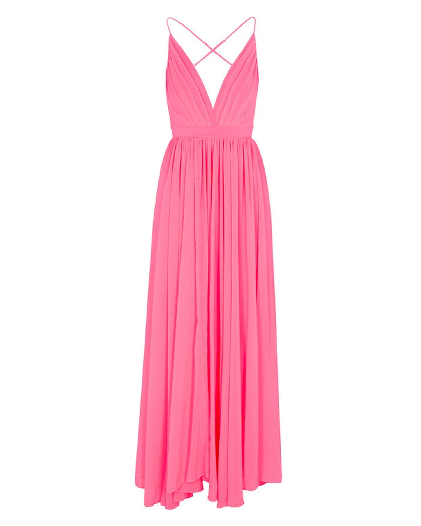 Enchanted Garden Maxi Dress - Neon Pink