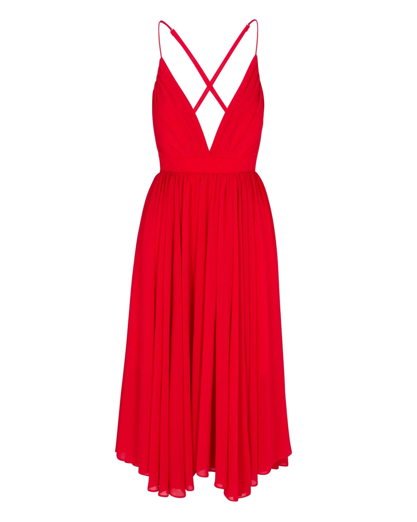 Enchanted Garden Midi Dress - Cherry