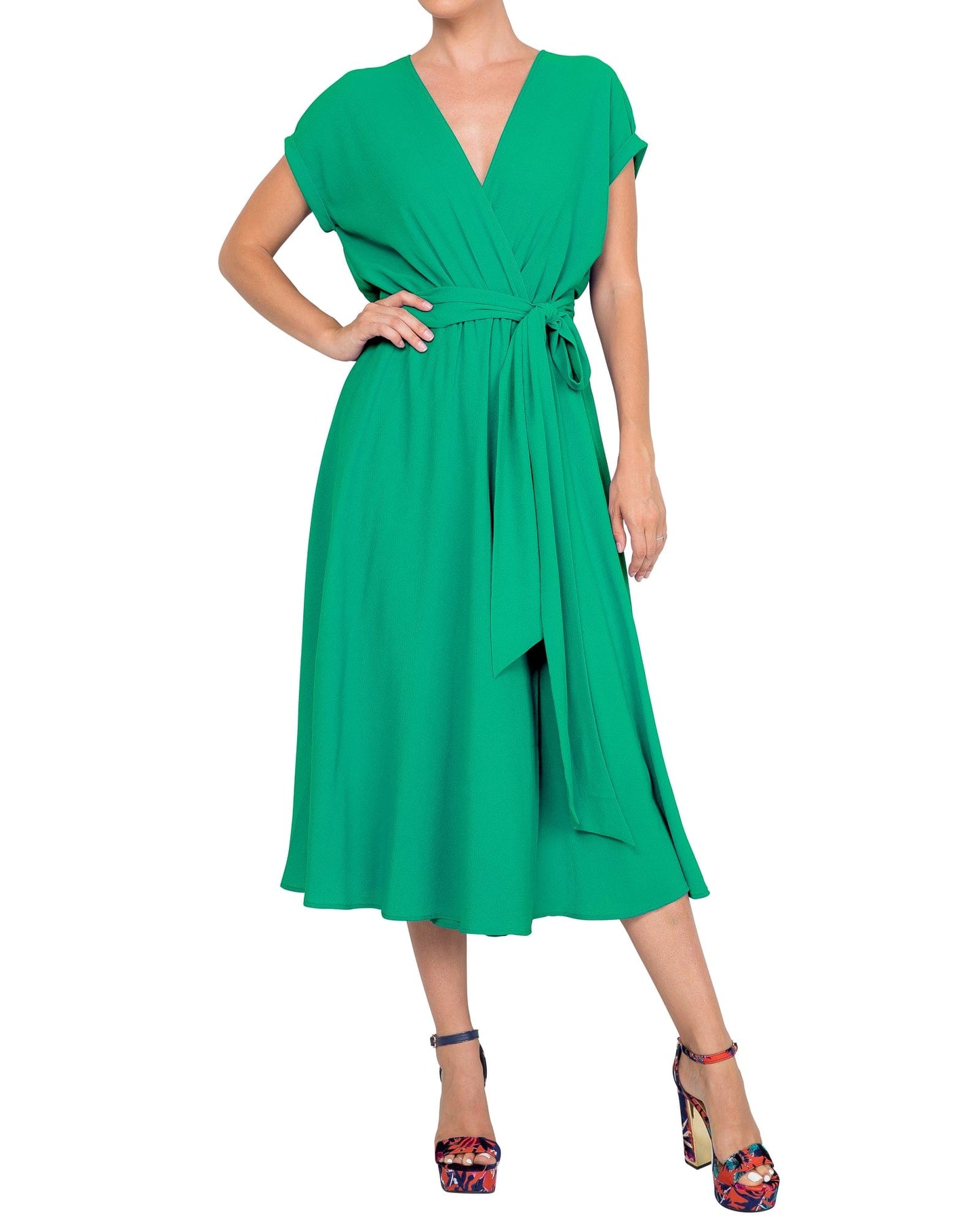 Jasmine Midi Dress - Emerald