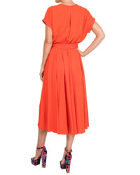 Jasmine Midi Dress - Flame